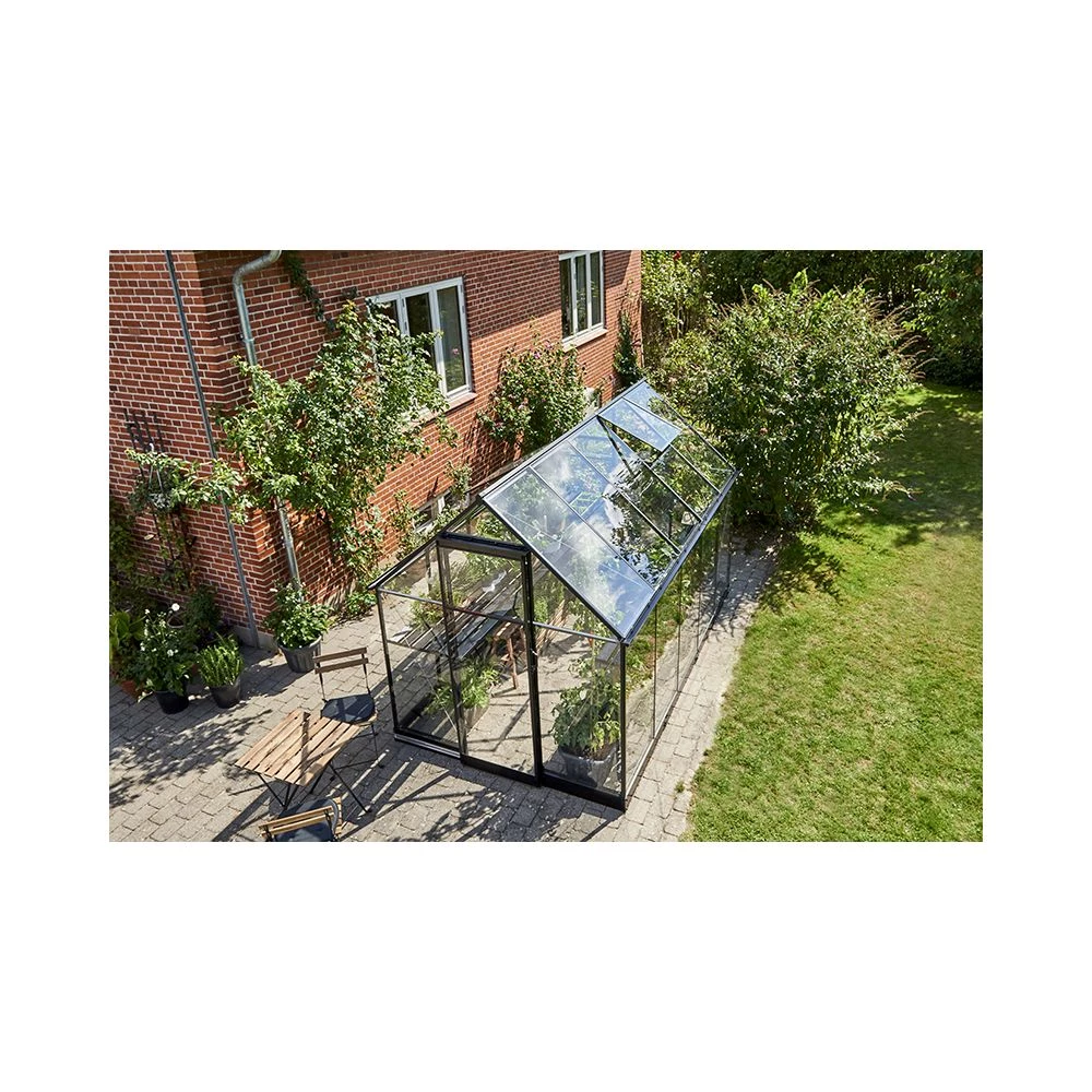 Halls Qube 610 6,4 M² Sort M/ 3 Mm Hærdet Glas - Drivhus 5 Halls Qube 610 6,4 M² Sort M/ 3 Mm Hærdet Glas - Drivhus - Billede 3