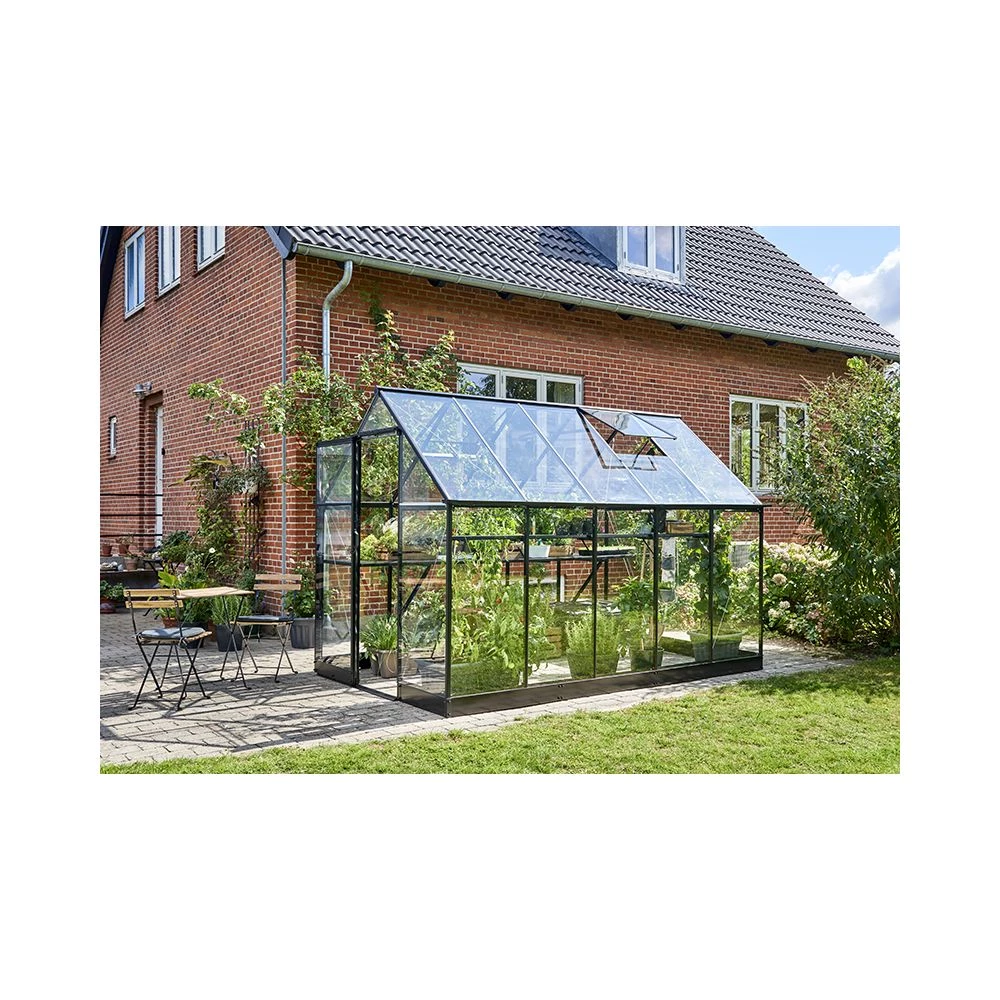 Halls Qube 610 6,4 M² Sort M/ 3 Mm Hærdet Glas - Drivhus 7 Halls Qube 610 6,4 M² Sort M/ 3 Mm Hærdet Glas - Drivhus - Billede 5