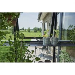 Halls Drivhus Qube Lean-to 68 Sort M/ 3 Mm Hærdet Glas - F09936 -Home Salgsbutik unnamed file 1006