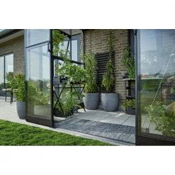 Halls Drivhus Qube Lean-to 68 Sort M/ 3 Mm Hærdet Glas - F09936 -Home Salgsbutik unnamed file 1007