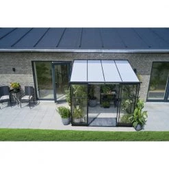 Halls Drivhus Qube Lean-to 68 Sort M/ 3 Mm Hærdet Glas - F09936 -Home Salgsbutik unnamed file 1008