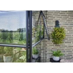 Halls Drivhus Qube Lean-to 68 Sort M/ 3 Mm Hærdet Glas - F09936 -Home Salgsbutik unnamed file 1011
