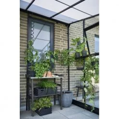 Halls Drivhus Qube Lean-to 68 Sort M/ 3 Mm Hærdet Glas - F09936 -Home Salgsbutik unnamed file 1014