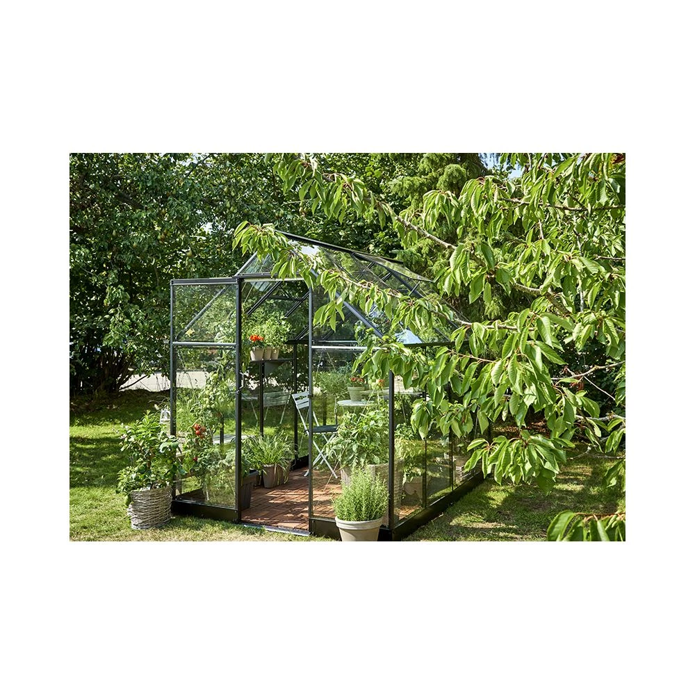 Halls Qube 68 5,1 M² Sort M/ 3 Mm Hærdet Glas - Drivhus 6 Halls Qube 68 5,1 M² Sort M/ 3 Mm Hærdet Glas - Drivhus - Billede 4