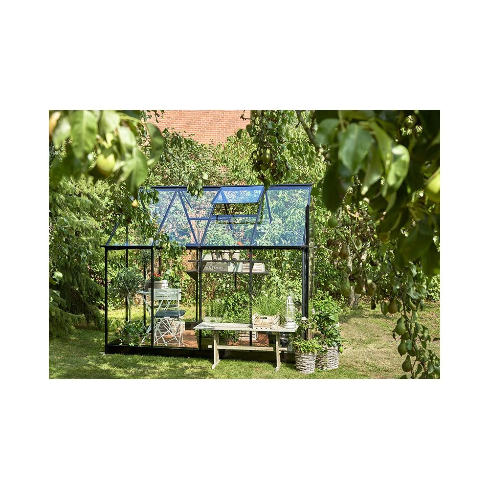 Halls Qube 68 5,1 M² Sort M/ 3 Mm Hærdet Glas - Drivhus 7 Halls Qube 68 5,1 M² Sort M/ 3 Mm Hærdet Glas - Drivhus - Billede 5