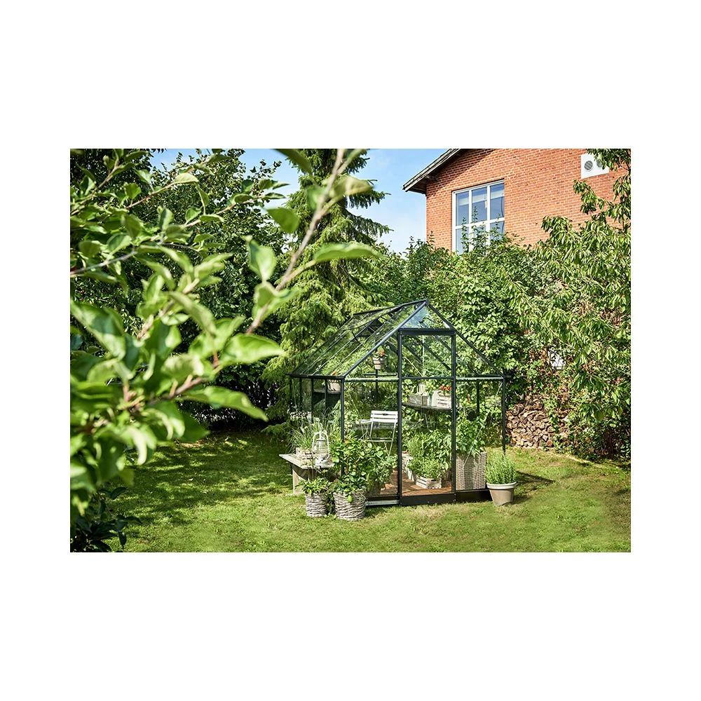 Halls Qube 68 5,1 M² Sort M/ 3 Mm Hærdet Glas - Drivhus 9 Halls Qube 68 5,1 M² Sort M/ 3 Mm Hærdet Glas - Drivhus - Billede 7