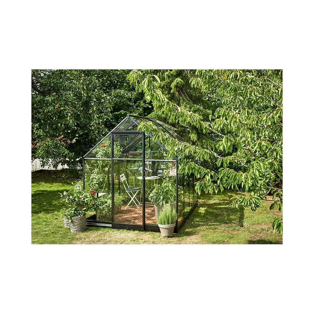 Halls Qube 68 5,1 M² Sort M/ 3 Mm Hærdet Glas - Drivhus 10 Halls Qube 68 5,1 M² Sort M/ 3 Mm Hærdet Glas - Drivhus - Billede 8