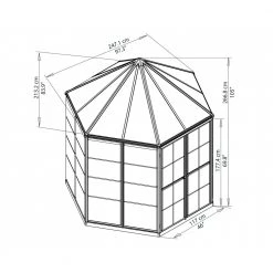Canopia By Palram Palram - Canopia Oasis Hexagonalt Drivhus