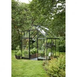 Halls Qube 66 3,9 M² Sort M/ 3 Mm Hærdet Glas - Drivhus -Home Salgsbutik unnamed file 1038