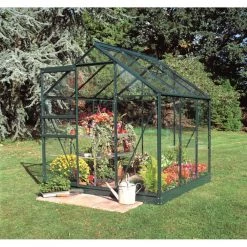 Halls Drivhus Popular 66 Grøn M/3 Mm Hærdet Glas - SO8112