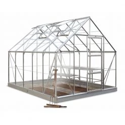 Halls Universal 128 Drivhus 9,9m² Med 3 Mm Glas Inkl. Fundament - F09199