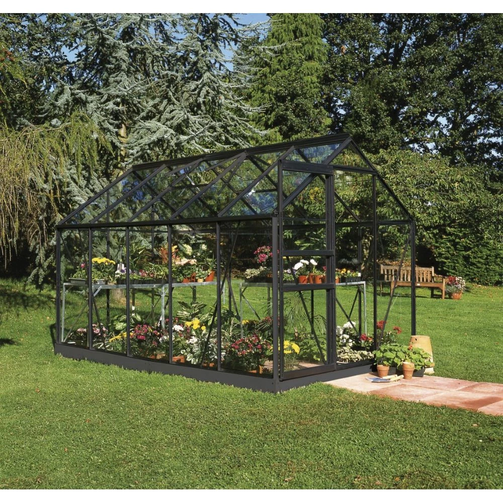 Halls Drivhus Popular 106 Sort M/3 Mm Glas - F09579 3 Halls Drivhus Popular 106 Sort M/3 Mm Glas - F09579