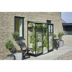 Halls Drivhus Qube Lean-to 62 Sort M/ 3 Mm Hærdet Glas - F09935 -Home Salgsbutik unnamed file 1077