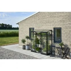 Halls Drivhus Qube Lean-to 62 Sort M/ 3 Mm Hærdet Glas - F09935 -Home Salgsbutik unnamed file 1080