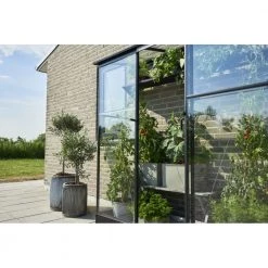 Halls Drivhus Qube Lean-to 62 Sort M/ 3 Mm Hærdet Glas - F09935 -Home Salgsbutik unnamed file 1081