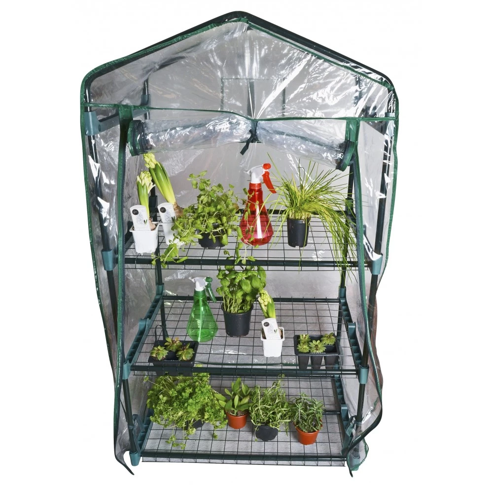 Green>it Green-it Drivhus Mini - 3 Hylder 4 Green>it Green-it Drivhus Mini - 3 Hylder - Billede 2