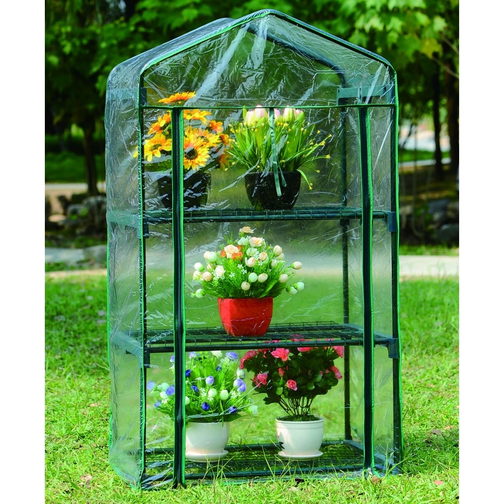 Green>it Green-it Drivhus Mini - 3 Hylder 5 Green>it Green-it Drivhus Mini - 3 Hylder - Billede 3