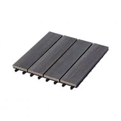 Plus A/S Plus Terrasseflise 4 Stk./pk. - 30x30x2,2 Cm - Komposit Gråbrun - 4517-1