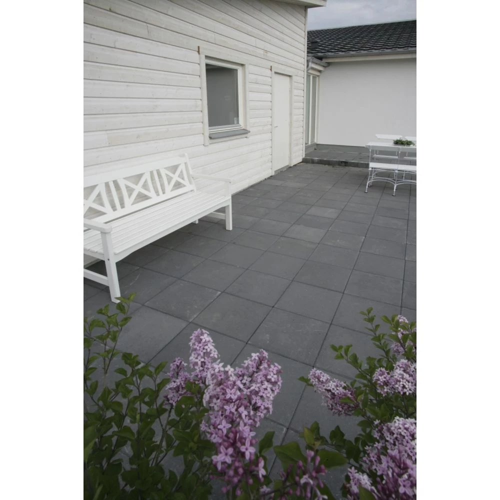 IBF Fliser 50x50x5 Cm Antracit 4 IBF Fliser 50x50x5 Cm Antracit - Billede 2