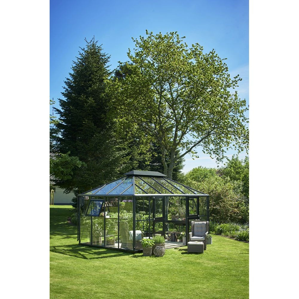 Juliana Grand Oase 13,0 M² Antracitgrå M/3 Mm Hærdet Glas - Drivhus 6 Juliana Grand Oase 13,0 M² Antracitgrå M/3 Mm Hærdet Glas - Drivhus - Billede 4