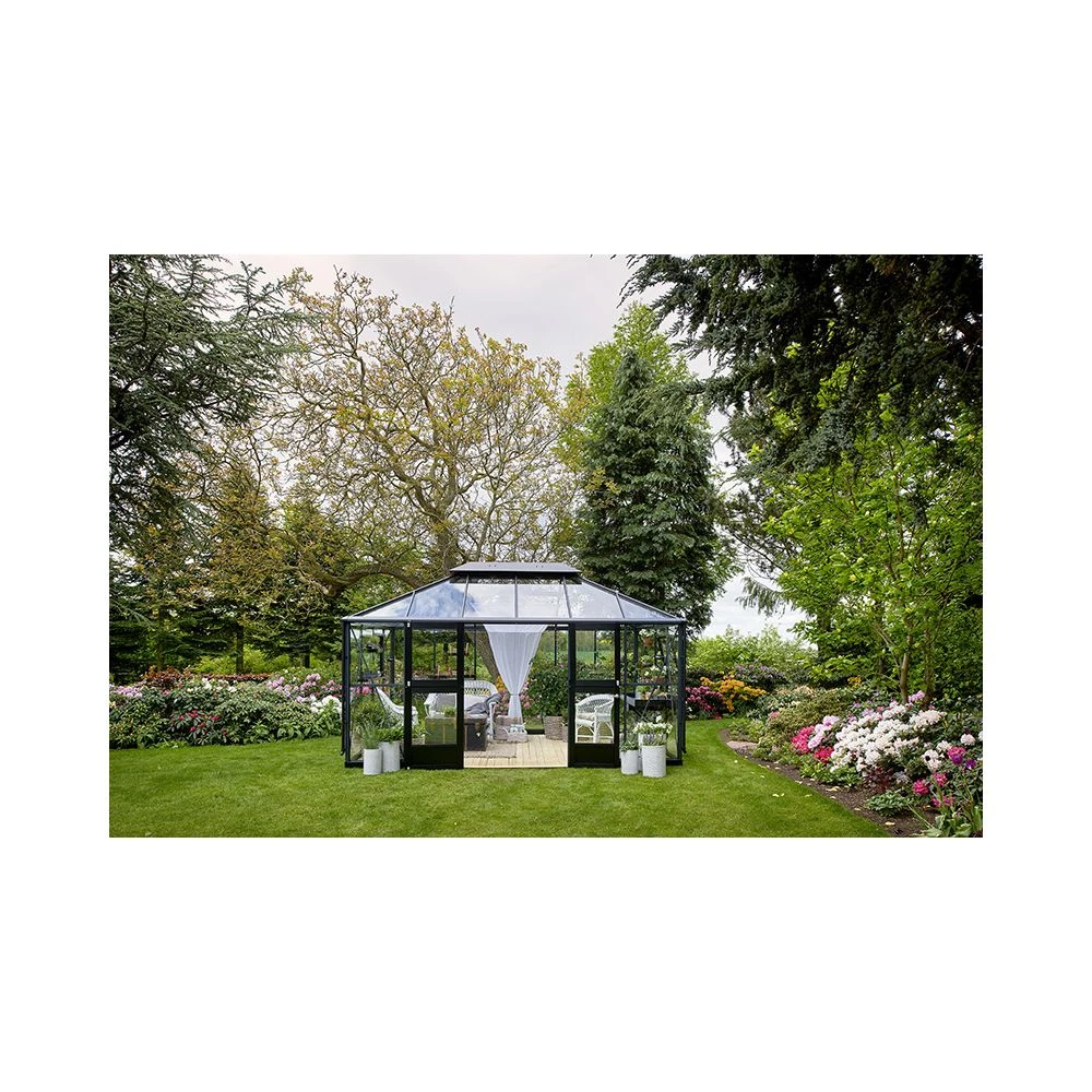 Juliana Grand Oase 13,0 M² Antracitgrå M/3 Mm Hærdet Glas - Drivhus 10 Juliana Grand Oase 13,0 M² Antracitgrå M/3 Mm Hærdet Glas - Drivhus - Billede 8