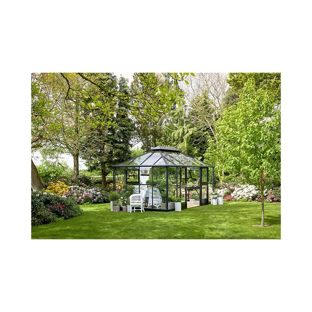 Juliana Grand Oase 13,0 M² Antracitgrå M/3 Mm Hærdet Glas - Drivhus 12 Juliana Grand Oase 13,0 M² Antracitgrå M/3 Mm Hærdet Glas - Drivhus - Billede 10