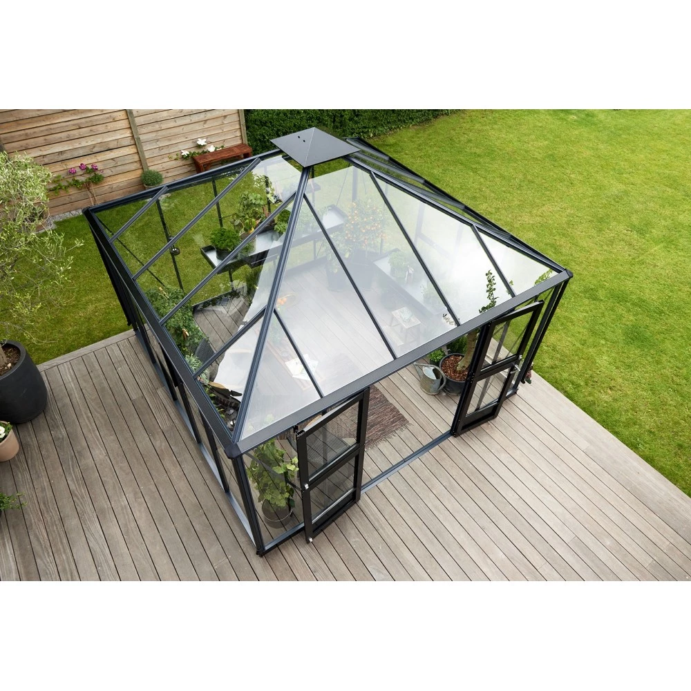 Juliana Oase 13,5 M² Antracitgrå M/3 Mm Hærdet Glas - Drivhus 4 Juliana Oase 13,5 M² Antracitgrå M/3 Mm Hærdet Glas - Drivhus - Billede 2