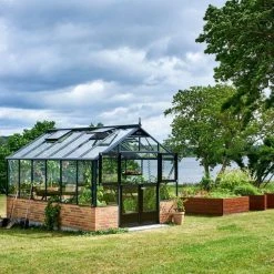 Juliana Premium 13,0 M² Antracitgrå M/ 3 Mm Hærdet Glas Til Mursokkel