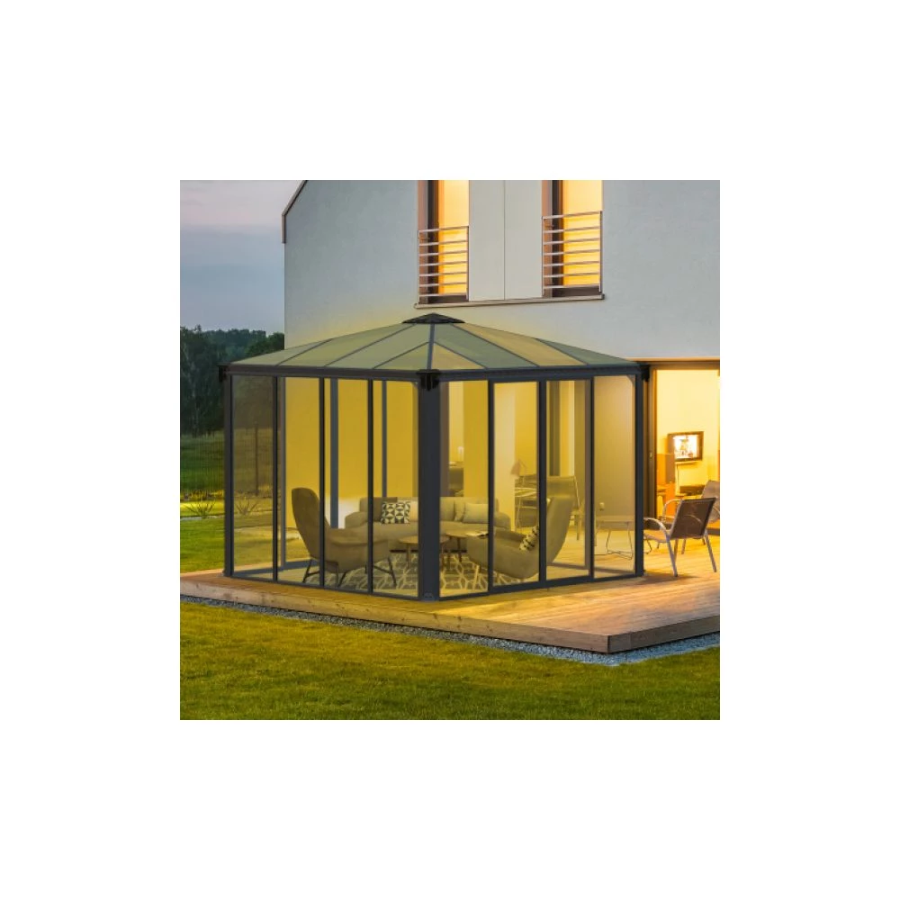 Canopia By Palram Palram - Canopia Ledro 3000 Lukket Havepavillon, Antracitgrå - 540-097 4 Canopia By Palram Palram - Canopia Ledro 3000 Lukket Havepavillon, Antracitgrå - 540-097 - Billede 2