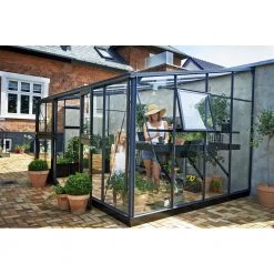 Juliana Veranda 12,9 M² Antracit M/ 3 Mm Hærdet Glas