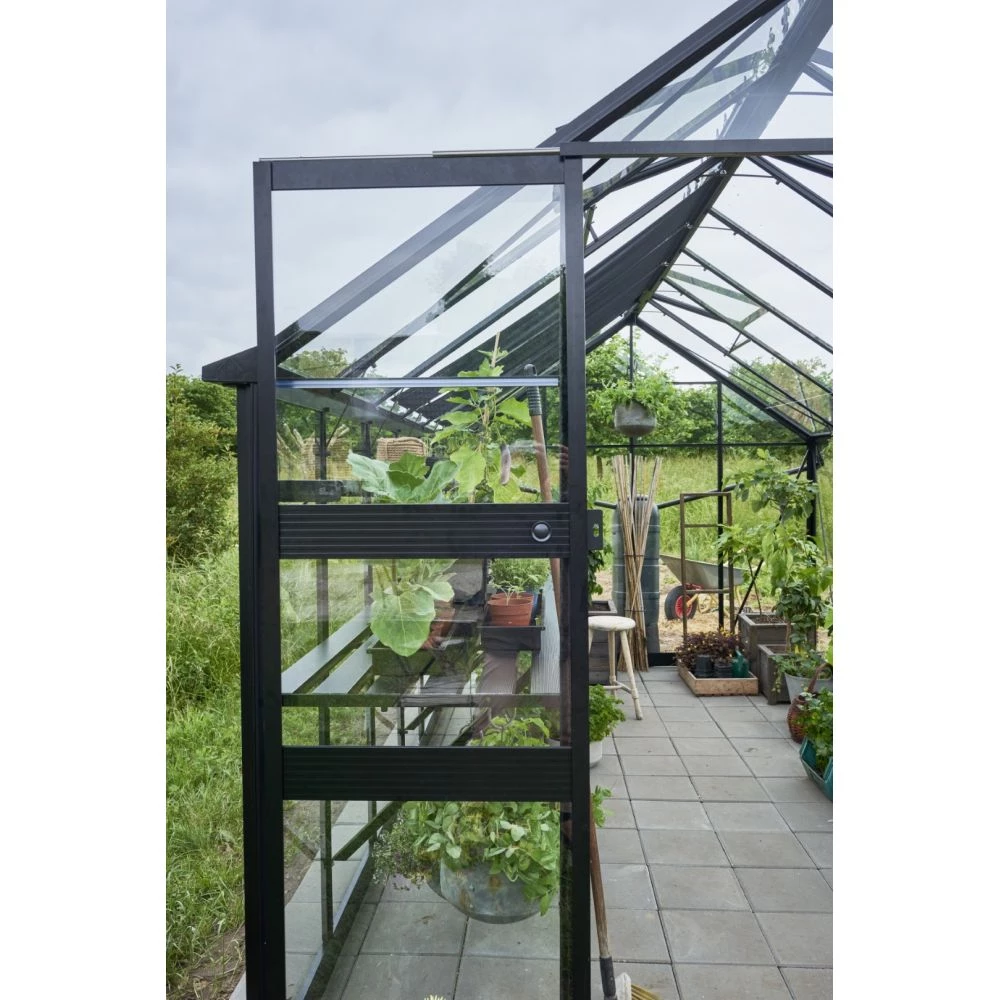 Halls Drivhus Blockley 814 Sort M/ 3 Mm Hærdet Glas - V01645 6 Halls Drivhus Blockley 814 Sort M/ 3 Mm Hærdet Glas - V01645 - Billede 4
