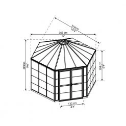 Canopia By Palram Palram - Canopia Oasis Hexagonalt Drivhus 9 M2 - 540-102 -Home Salgsbutik unnamed file 871