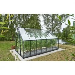 Halls Universal 148 11,5m² Sort M/3 Mm Hærdet Glas + Fundament