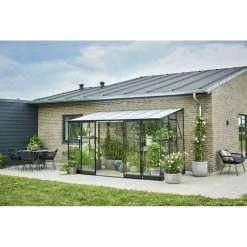 Halls Drivhus Qube Lean-to 612 Sort M/ 3 Mm Hærdet Glas - F09937 -Home Salgsbutik unnamed file 986