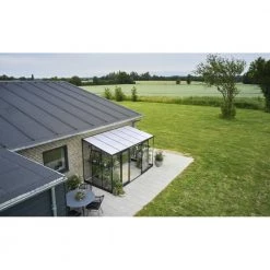 Halls Drivhus Qube Lean-to 612 Sort M/ 3 Mm Hærdet Glas - F09937 -Home Salgsbutik unnamed file 990