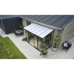 Halls Drivhus Qube Lean-to 612 Sort M/ 3 Mm Hærdet Glas - F09937 -Home Salgsbutik unnamed file 991